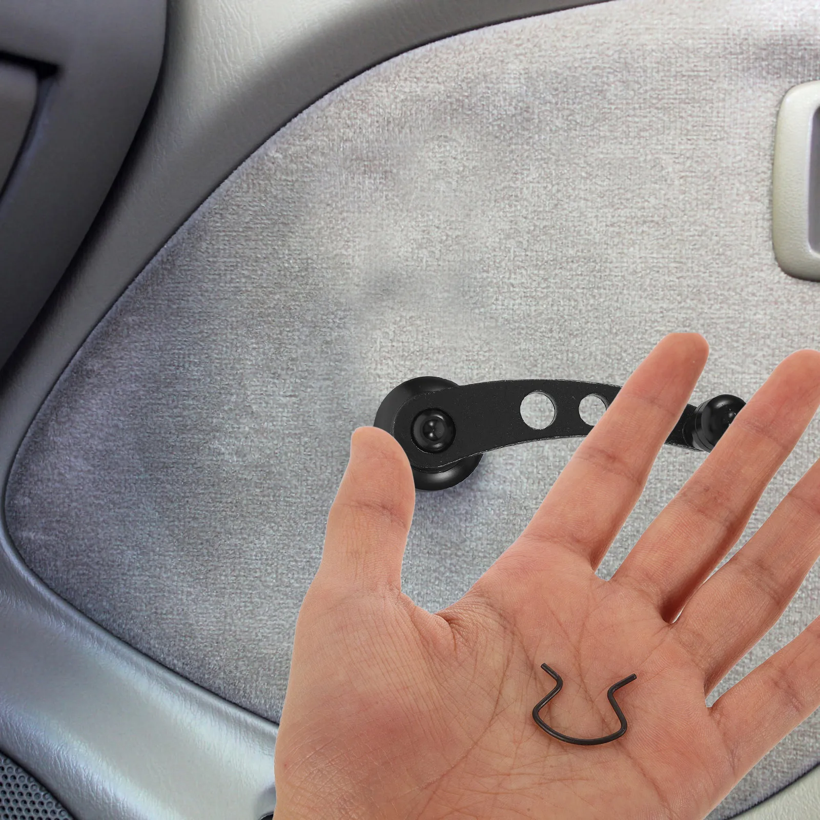 

10pcs Car Spring Handle Clip Metal Window Crank Retainer Mounting Clips for Installation Durable Compatibility Car Window