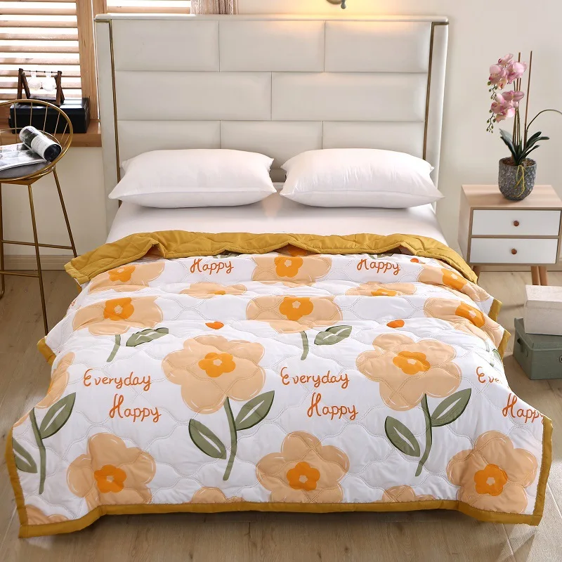 Washed Cotton Comforter Summer Quilt Air Condition Thin Bedding Core Dormitory Supply