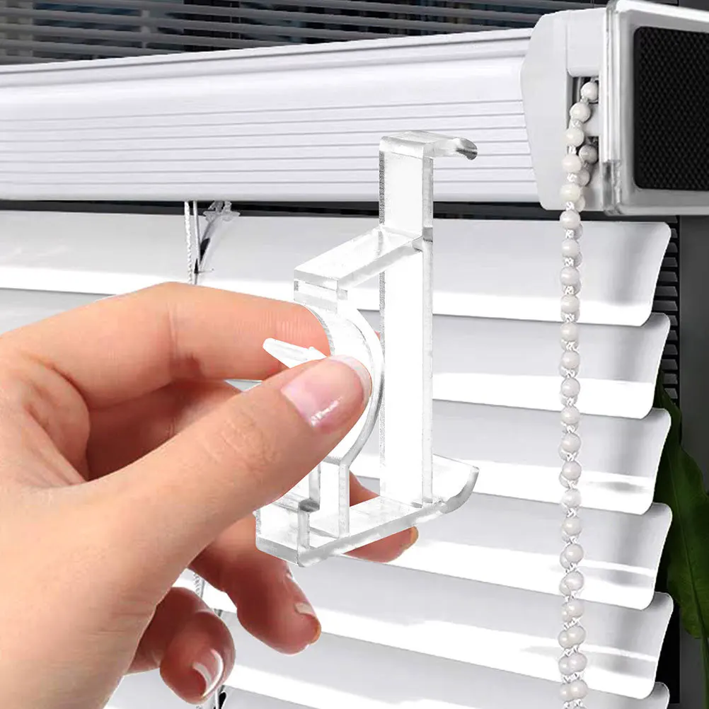 20 قطعة من مشابك الستارة البلاستيكية الشفافة، مشابك نافذة مخفية أعمى لاستبدال الستائر للاستخدام المنزلي والمكتب
