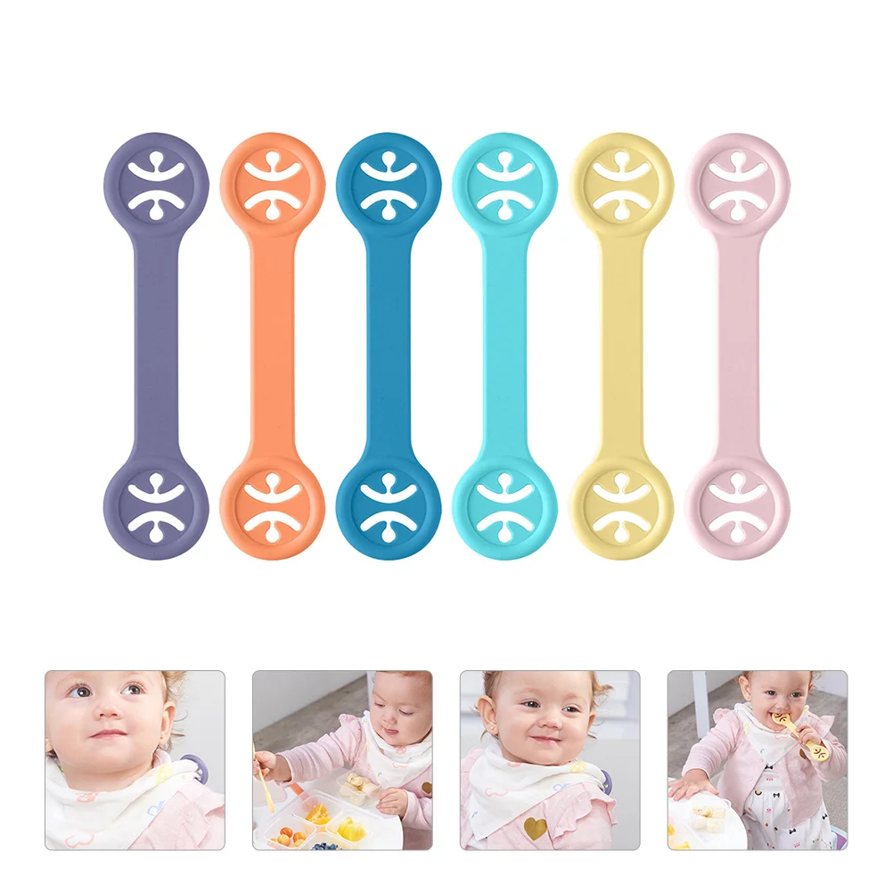 6 Pcs Bib Clip Baby Bibs Fixing Tool Newborn Holder Simple Fixer Clips Clamp Feeding Napkin Clamps Child