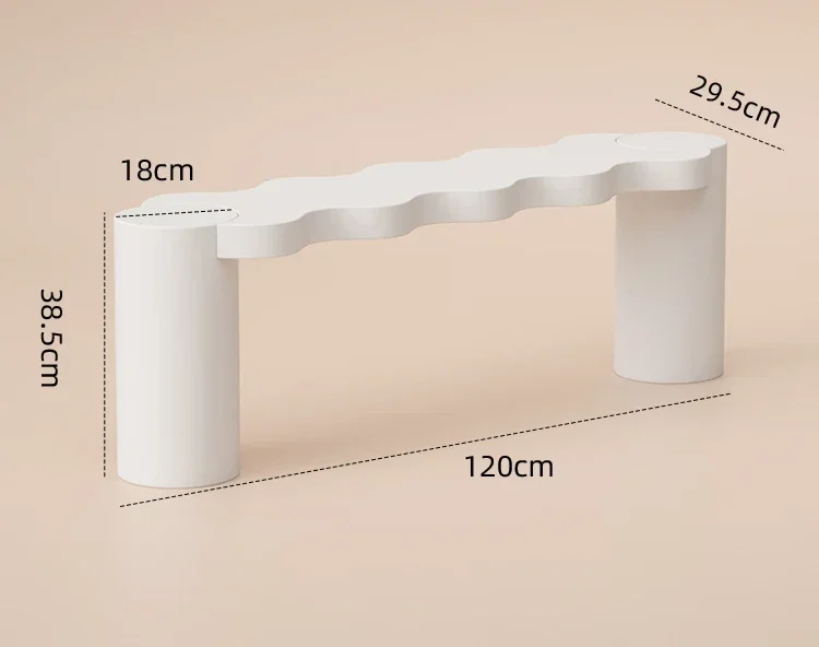 Wave-shaped bench, bed end stool, commercial space, decoration and display of tea table
