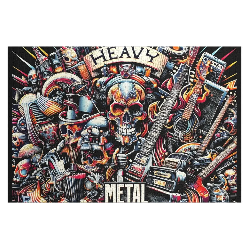 

Деревянный пазл с именем на заказ, рождественские игрушки, фото-декор, картины-пазлы из дерева, в стиле хэви-метал