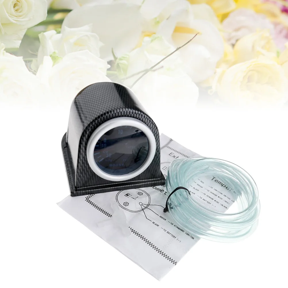 

1 set 2 Inch 55Mm Boost Gauge Meter White Light Led Circular Ring 12V Car Pressure Temperature Display For In-Hg Psi Universal