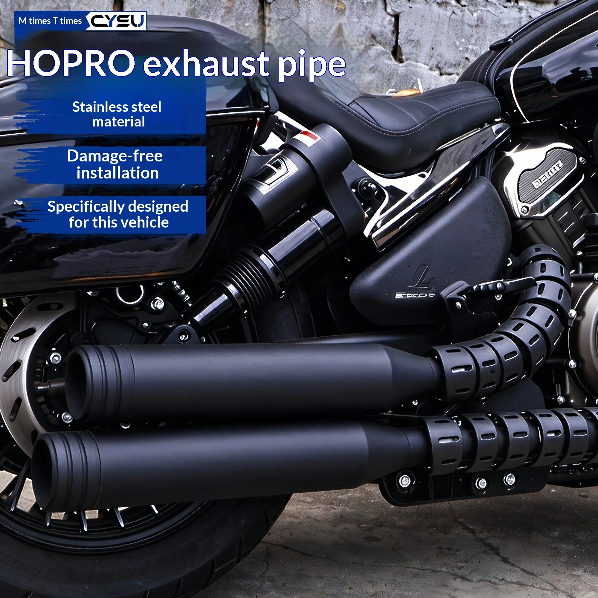 【Premium】For Black Flag 600 Modified Exhaust Pipe Black Flag 600 Black Flag 600 Low and Thick Exhaust Pipe Modification Parts