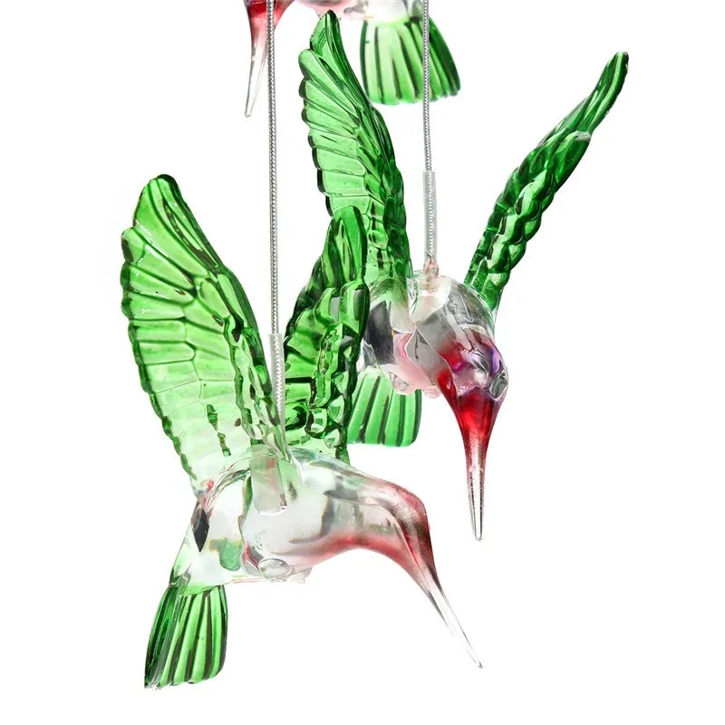 Eco Friendly Solar Wind Chime LED Light Color Shift Outdoor Garden Decor Dangler Lamp Automatic Day Charge Night Illumination