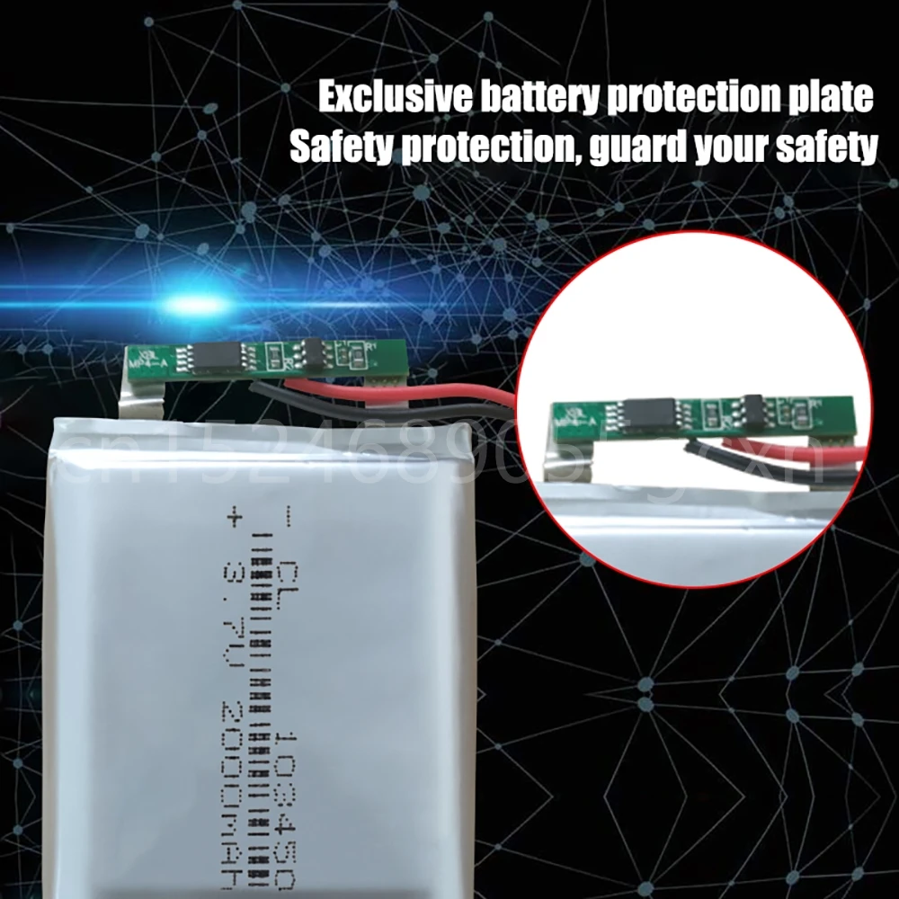 103450 3.7V 2000MAH batteria ricaricabile ai polimeri di litio Lipo per MP3 navigatore GPS registratore DVD auricolare e-book Camera