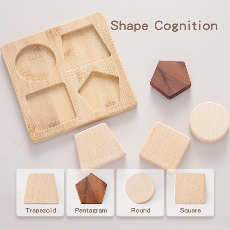 Giocattolo per bambini Puzzle in legno forma geometrica abbinamento Puzzle 3D gioco da tavolo Montessori in legno giocattoli educativi per regali per bambini