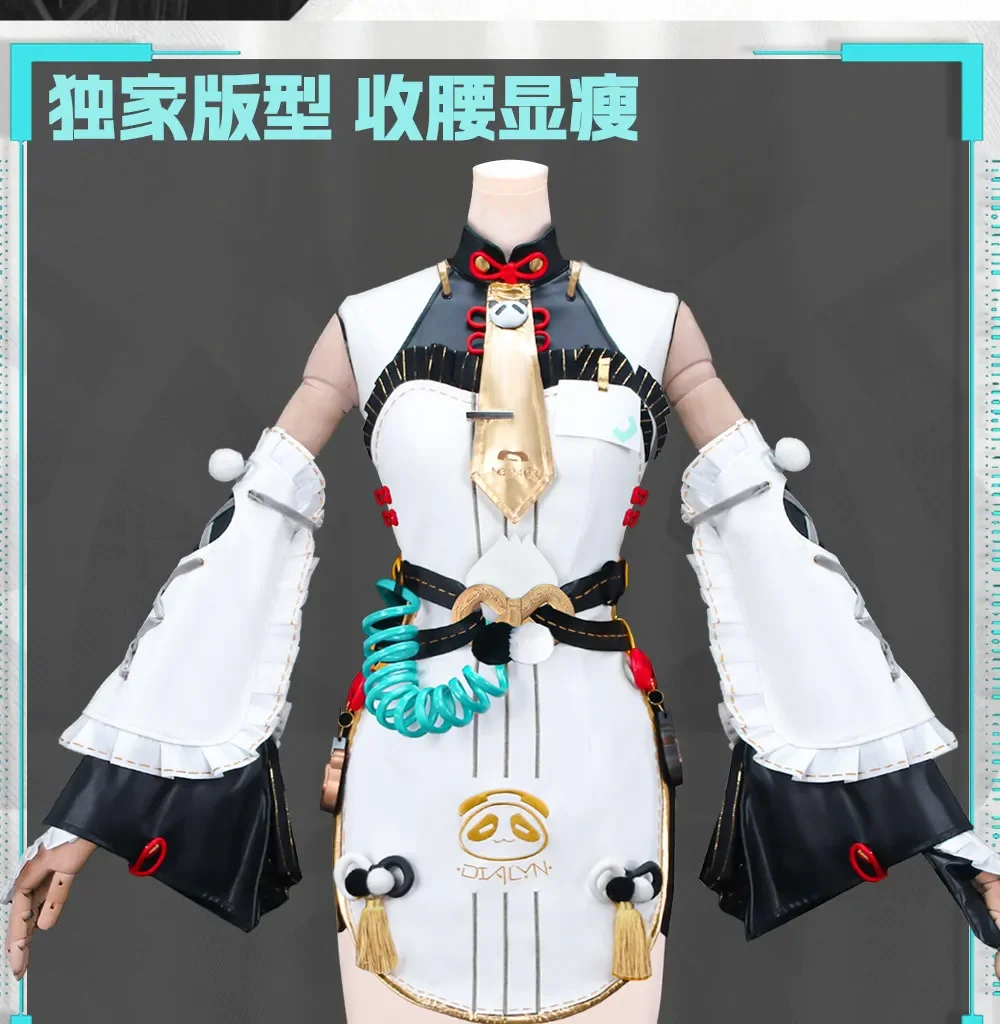 

Костюм для косплея Zenless Zone Zero Dialyn: униформа, серьги, головной убор, аксессуары Крампуса, Хэллоуин, ZZZ, женский, размеры XS-XXXL