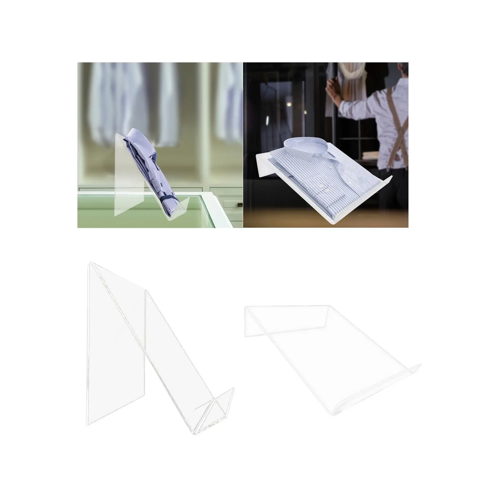 حامل عرض الملابس من الأكريليك لبيائع الملابس في المراكز