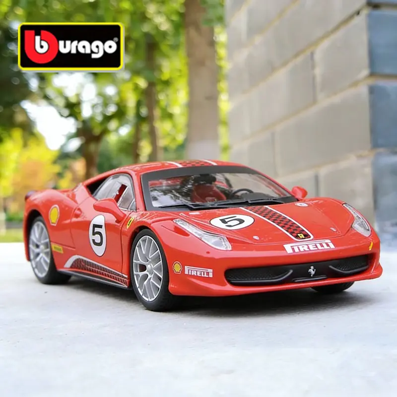 

Bburago 1:24 Ferrari 458 Challenge Alloy Sports Car Model Diecast Metal Track Racing Car Vehicles Model Simulation Kids Toy Gift