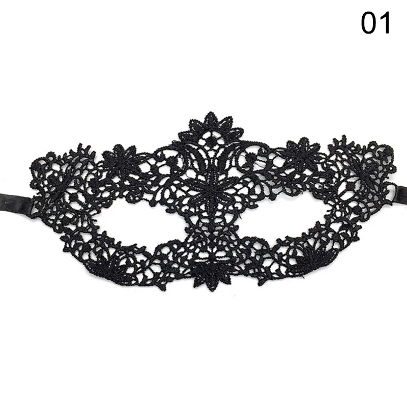 Women Sexy Lace Half Face Mask Halloween Carnival Mask Venetian Hollow Female Performance Prop Adult