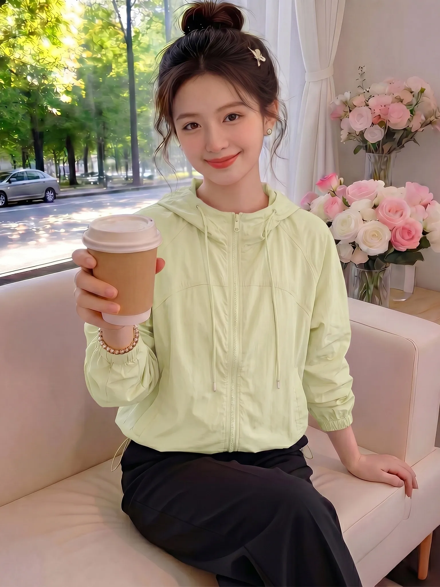 

Women's UV Protection Clothing New 2026 Fashionable Summer High-End Design Versatile Outerwear Breathable Long Sleeve Zipper
