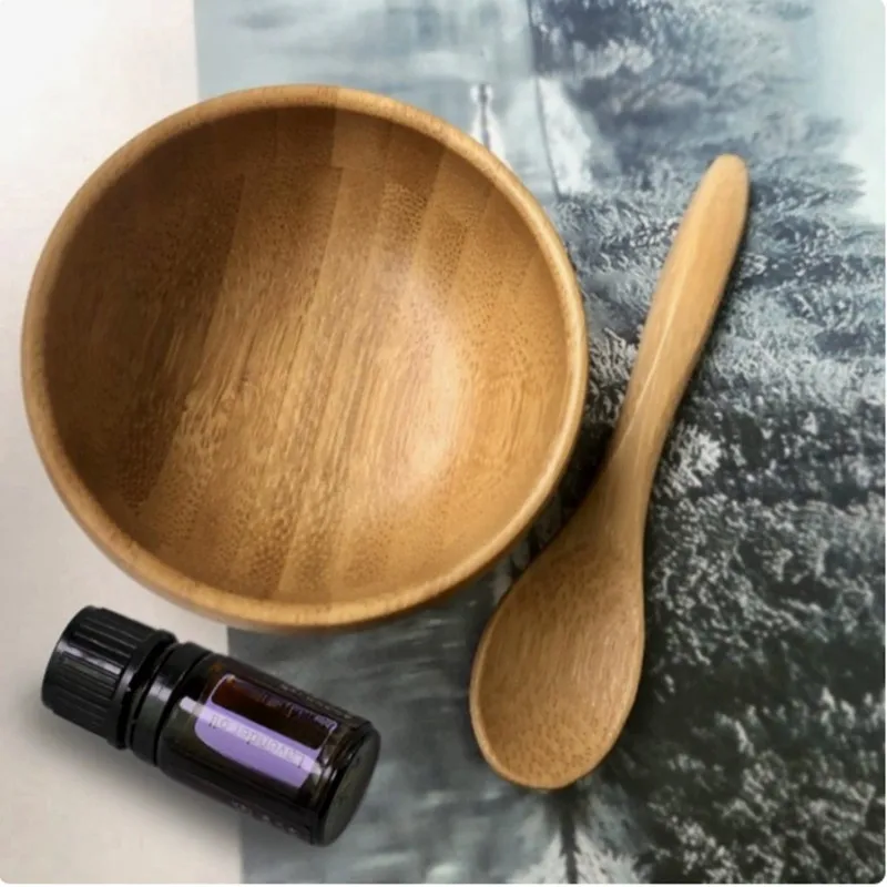 Facial Mask Kit Multi-Piece Set Bamboo Bowl For Women Lady DIY Facial Mask Kit  Face Mask Cosmetic Beauty Tool Skin Care