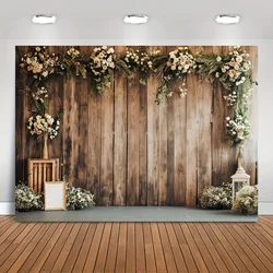 Romantic rustic flower-wood wall background - perfect for weddings, bridal showers and parties, photography background