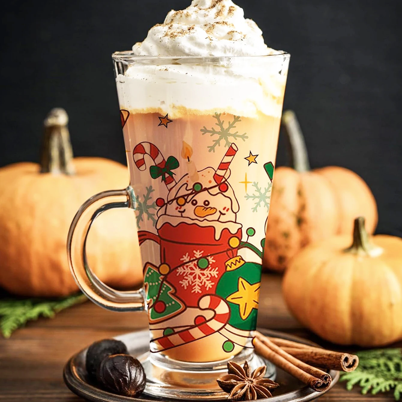 Случайный узор, 6 шт./компл. УФ-наклейки для чашек DTF - водонепроницаемые, легко наклеиваемые наклейки для чашек, водонепроницаемые наклейки для стеклянной посуды