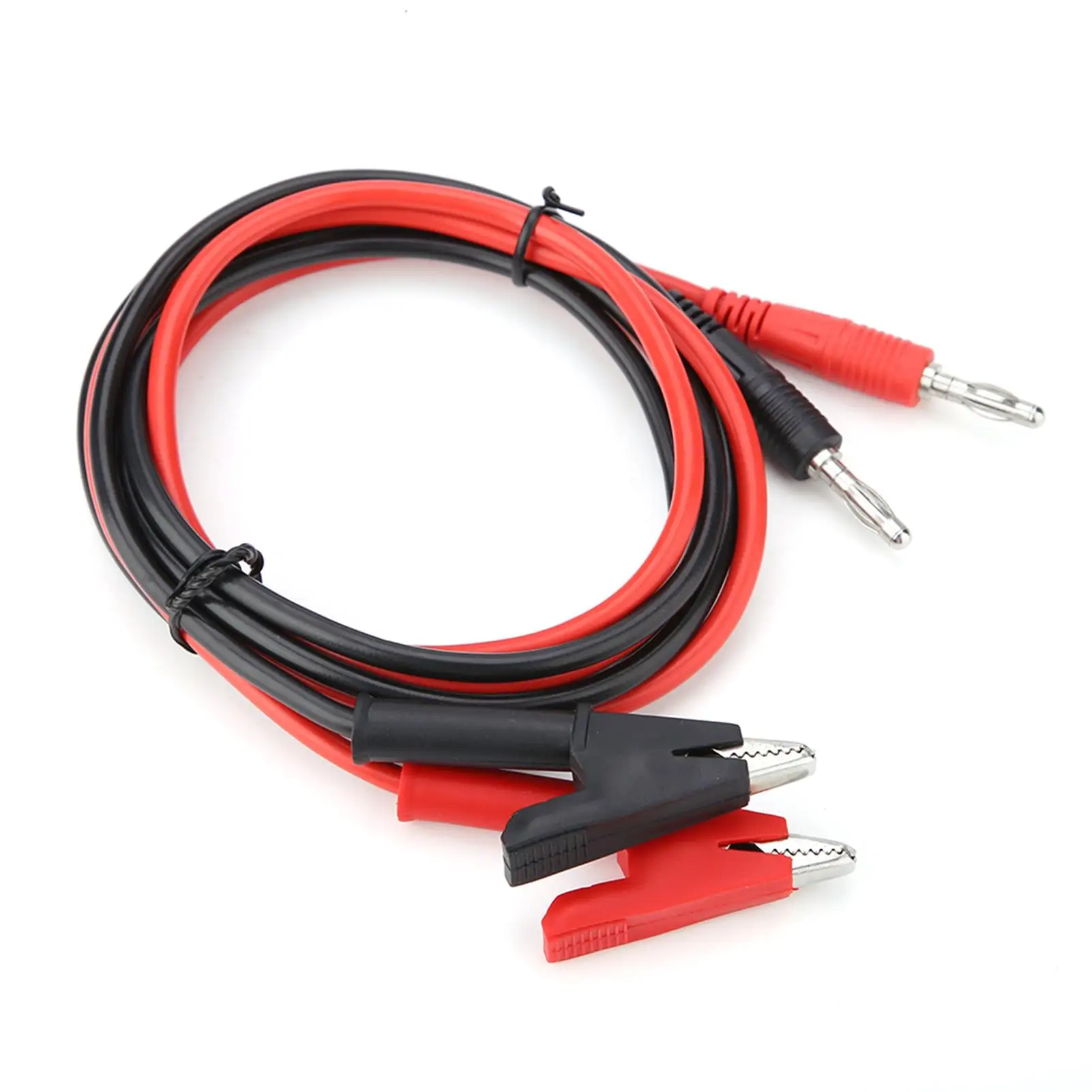 2Pcs Silicone Banana Plug Clip Test Probe Cables for Testing - P1040