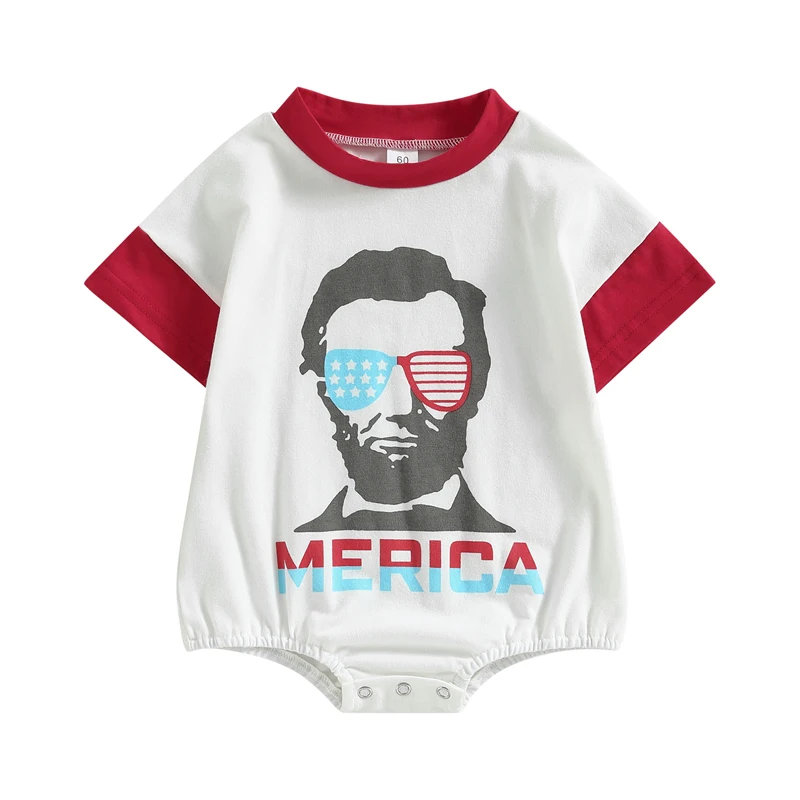 Toddler Baby Boy Girl 4th Of July Outfit Bubble Romper Cute  Infant July 4 Patriotic Clothes