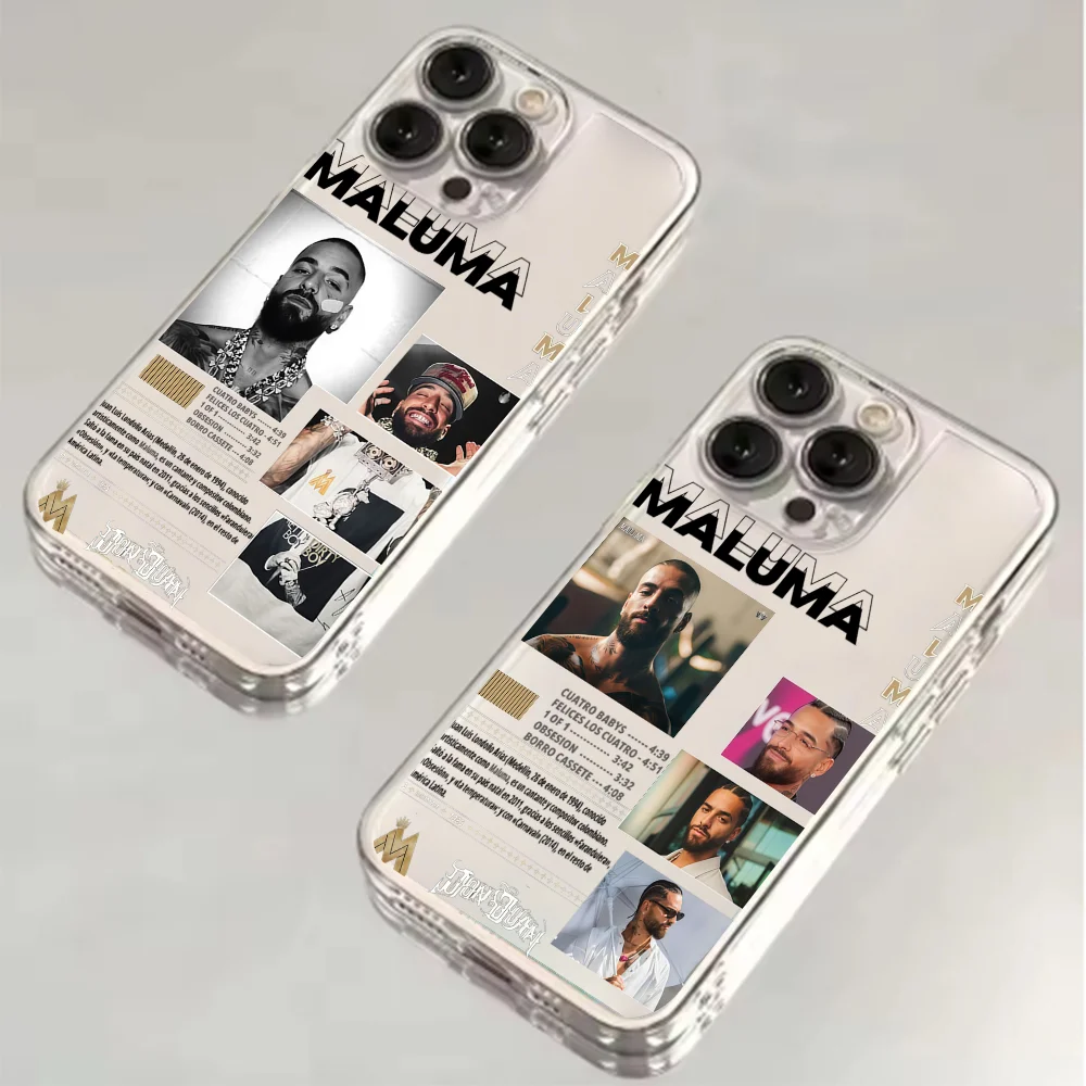 コロンビア人歌手 マルーマのスマホケース、Samsung Galaxy S25 Ultra、S24 FE、S23、S22 Plus対応、クリア、耐衝撃、ソフトバンパー