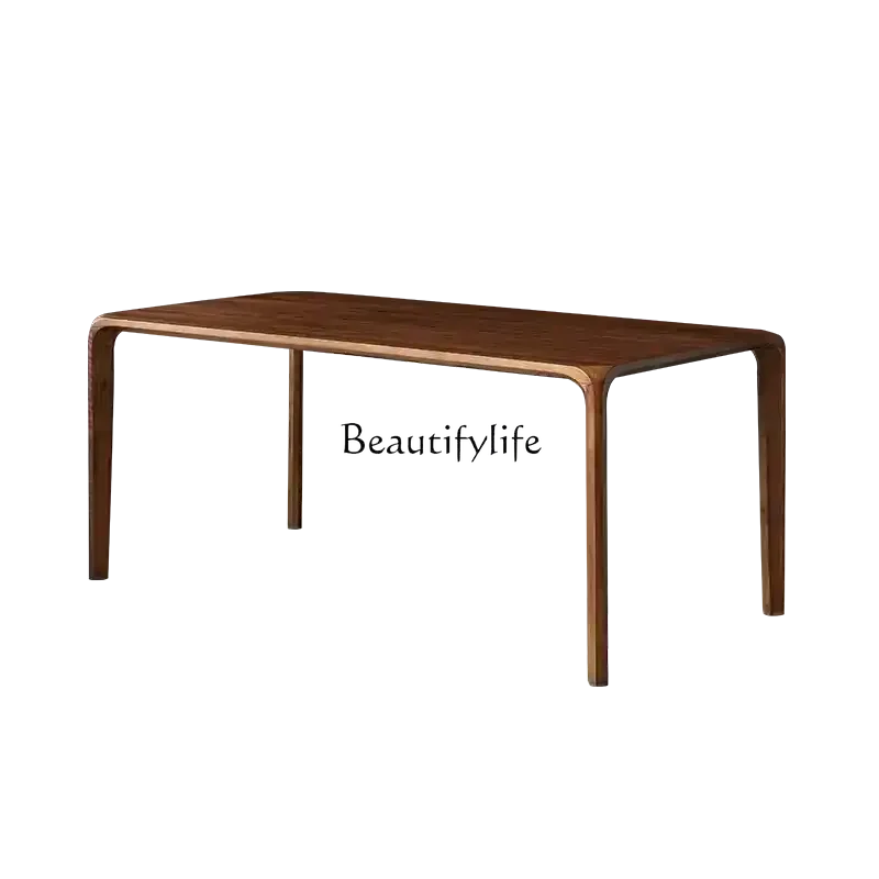 

North American black walnut dining table solid wood rectangular table Nordic modern simplicity