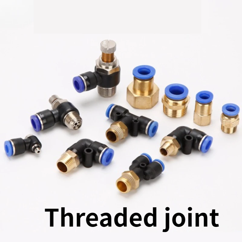 Pneumatic Air Connector Fitting PC/PCF/SL/PB/PX/PL 10mm 12mm 14mm 16 Thread M5 3/4"  1 2 way Hose Fittings Pipe Quick Connectors