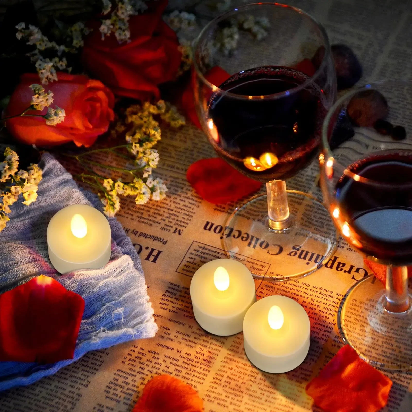 6/12/18/24 قطعة LED الشاي ضوء الشموع قابلة للشحن عديمة اللهب الشموع ديكور المنزل الخفقان مصباح شمعة الإلكترونية للمنزل هدية #3