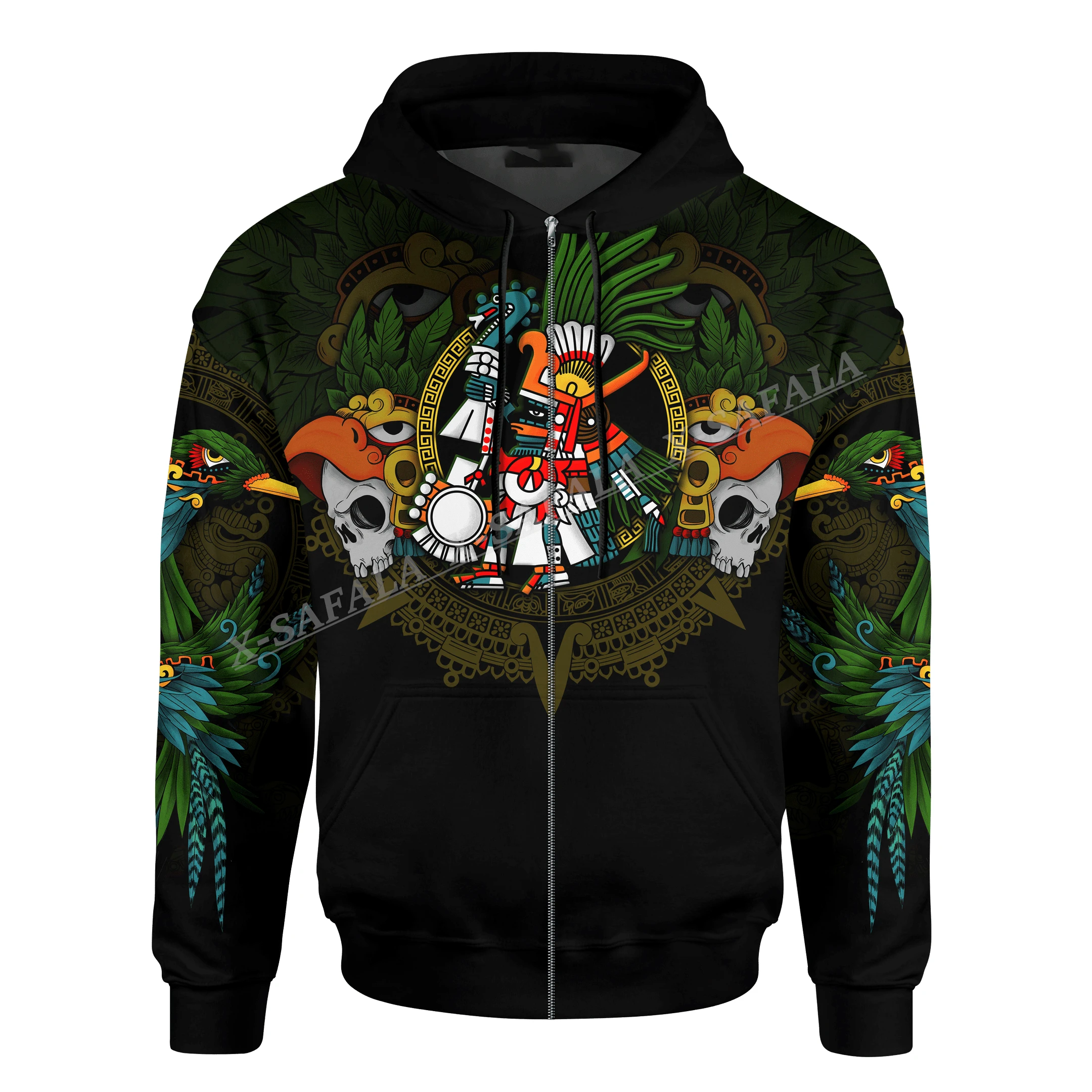 

EAGLE WARRIOR WORSHIPS GOD Mexican Aztec Maya 3D Printed Hoodie Men Pullover Sweatshirt Jersey Jumper High Quality BREATHABLE