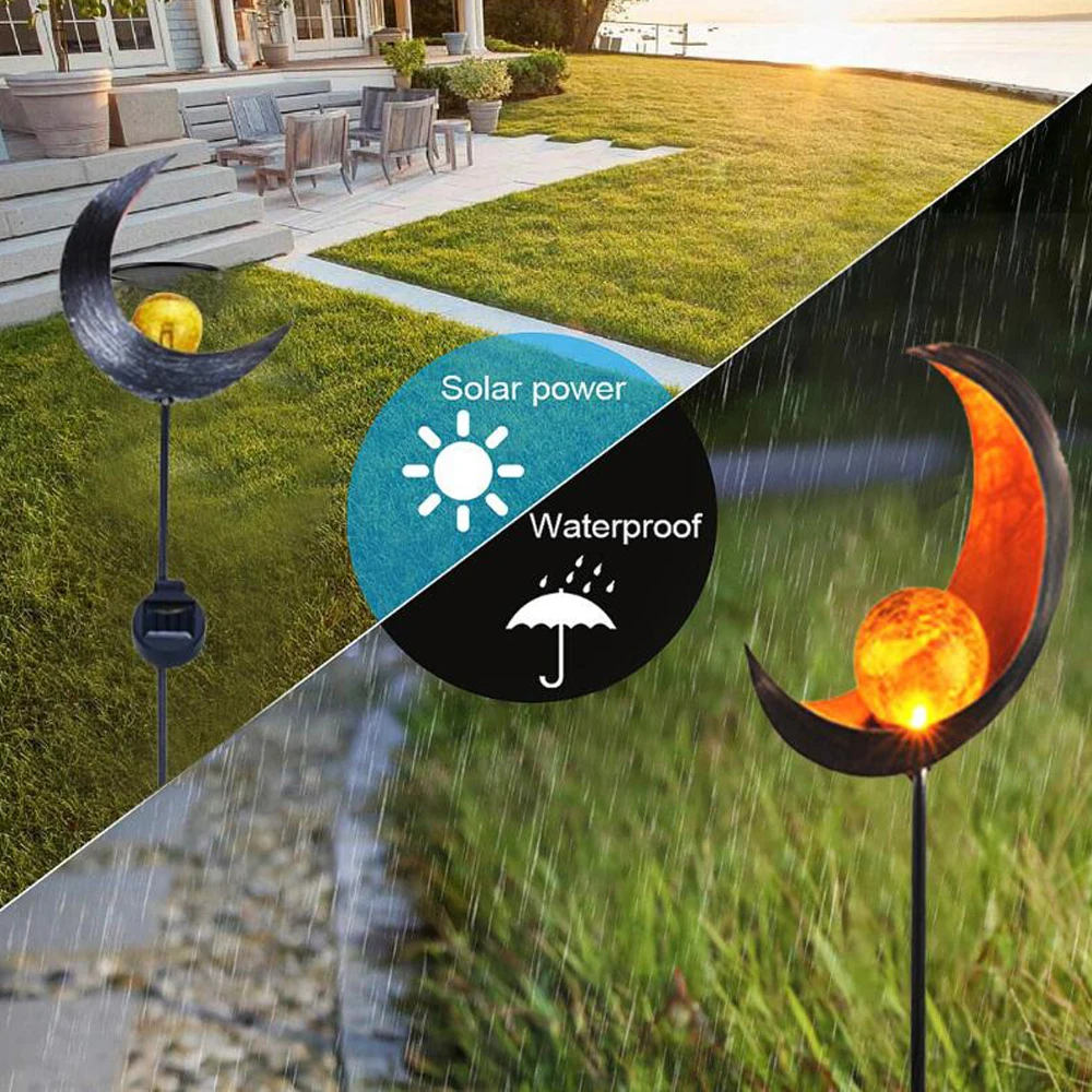 Waterproof LED Solar Flame Light, Metal Garden Light, Flame Effect Lamp, Outdoor Lights Landscape Lights, Solar Decorative Light