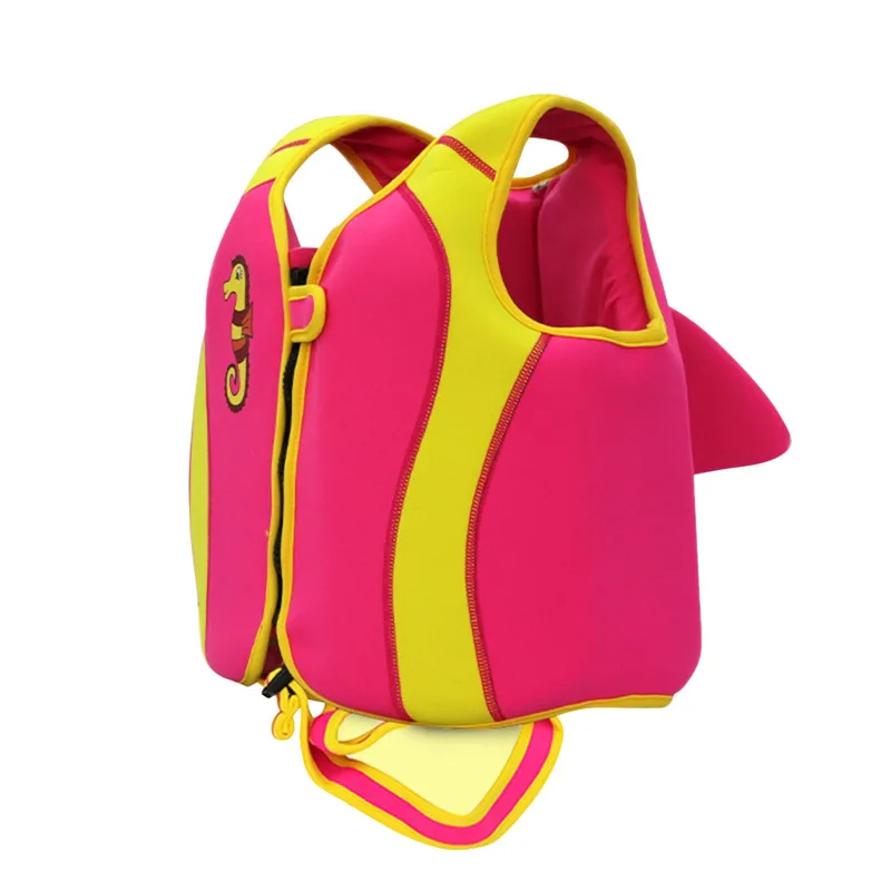 New Children's Professional Buoyancy Protection Swimsuit Fashionable Color Blocking Adjustable Buckle Swimming Equipment