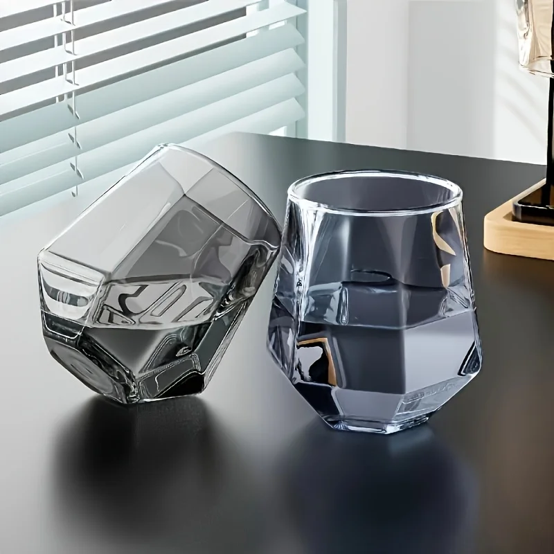 

Зеленое яблоко Ins, эстетический красочный набор шестиугольных стеклянных чашек, 4 шт., устойчивый к высоким температурам для молочного сока