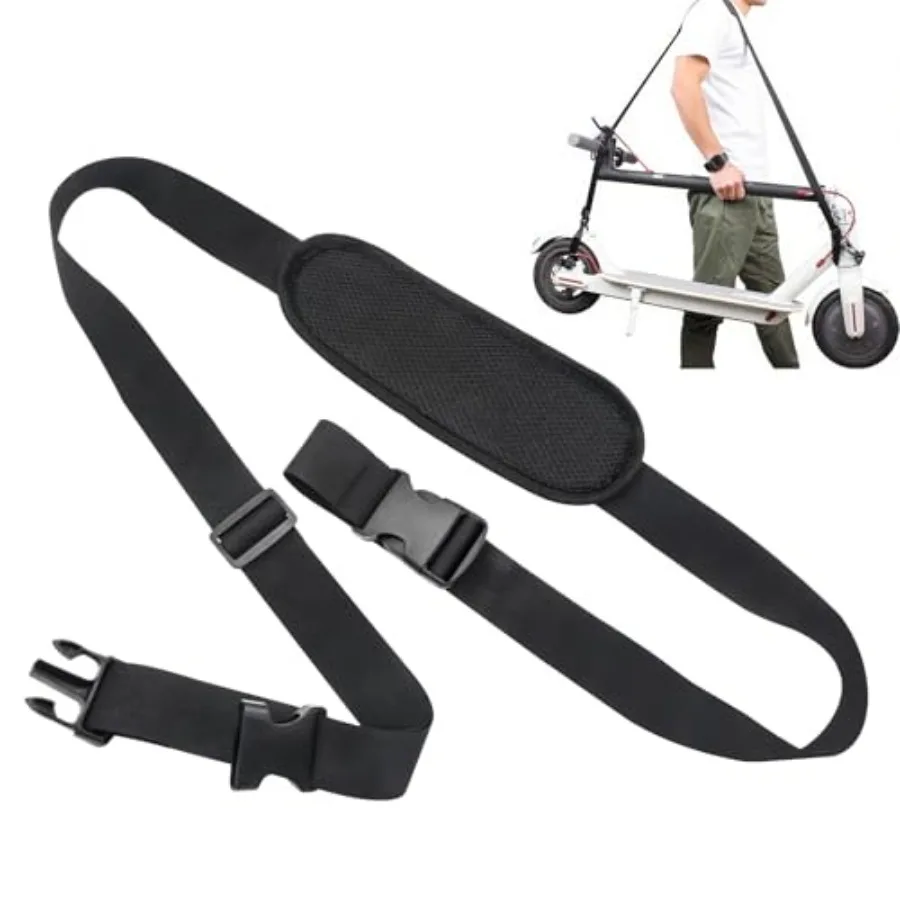 Adjustable Scooter Carry Strap with Quick-Release Plastic Buckles and Anti-Slip Pad for Electric Scooters, Folding Bikes, Yoga