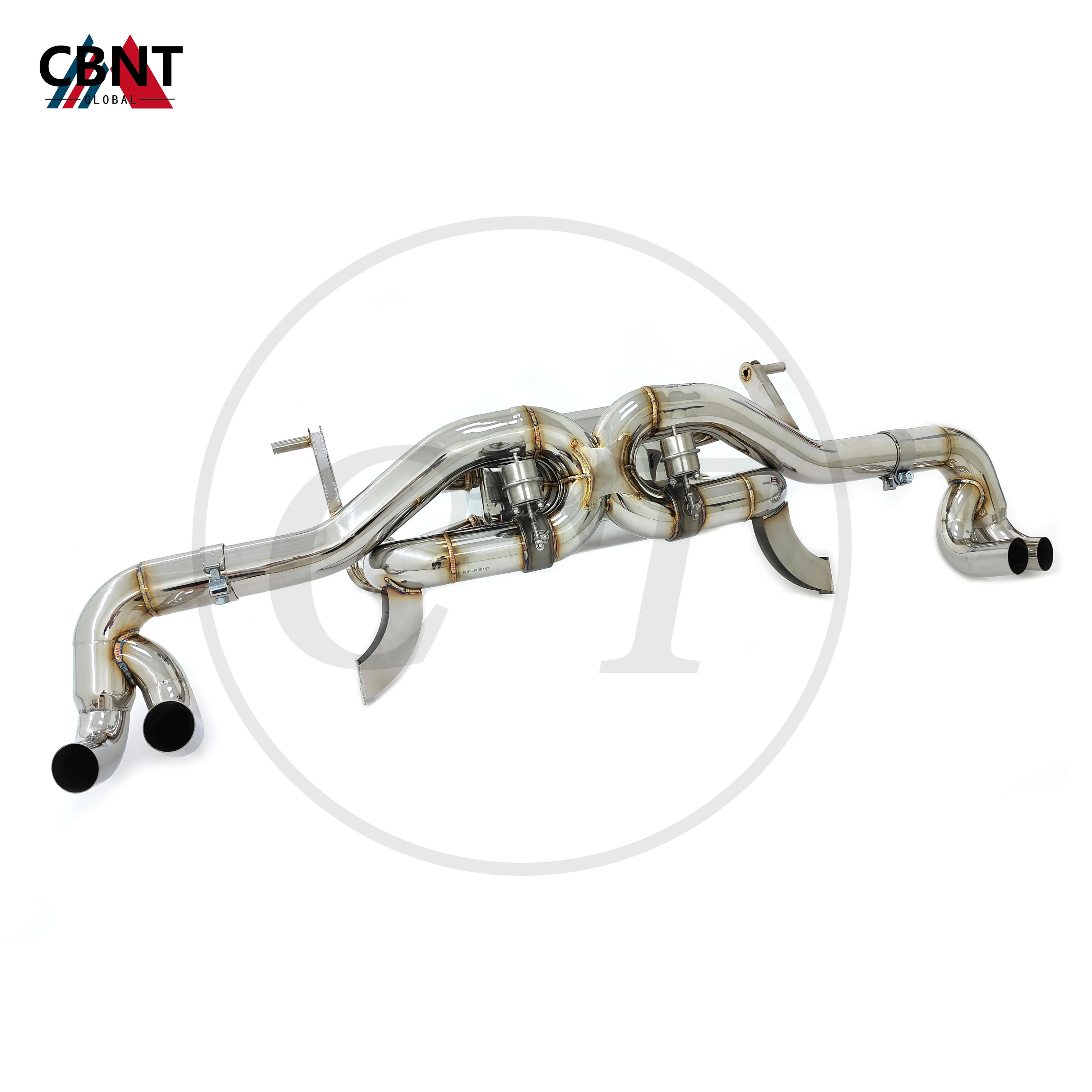 CBNT SS304 Stainless Steel Valvetronic Catback for Lamborghini LP580 LP610 Huracan 5.2L Valve Muffler Exhaust Pipe