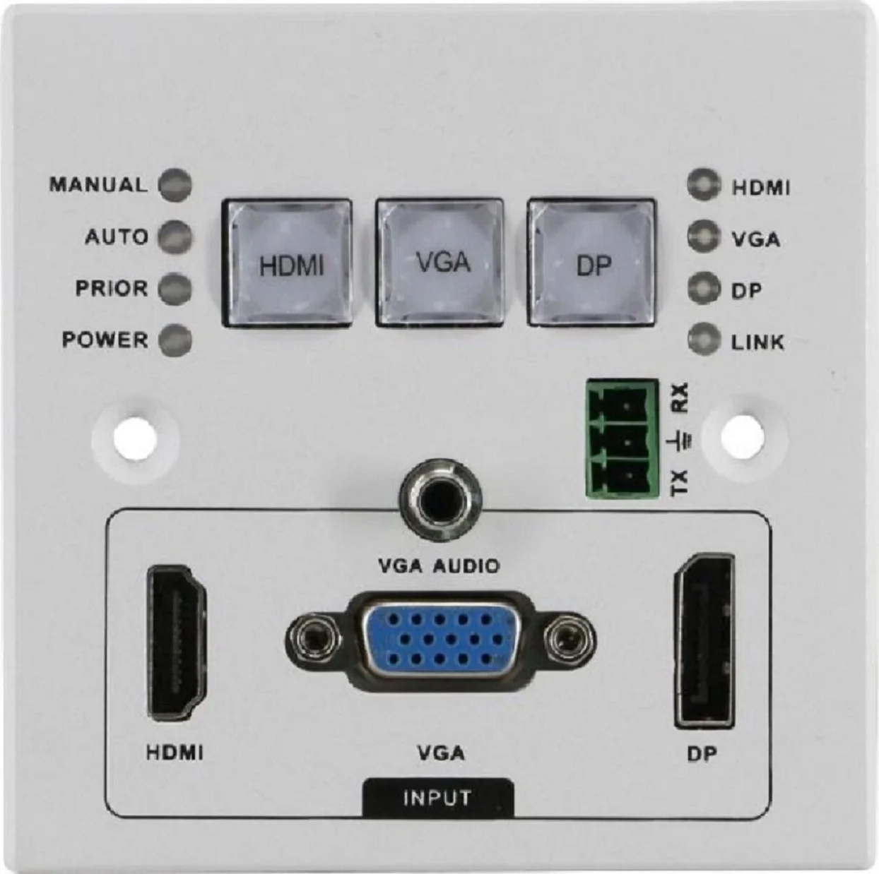 壁コンセントスイッチHD-MI + vga + dp hdbastetトランスミッター (オーディオ赤外線付き)