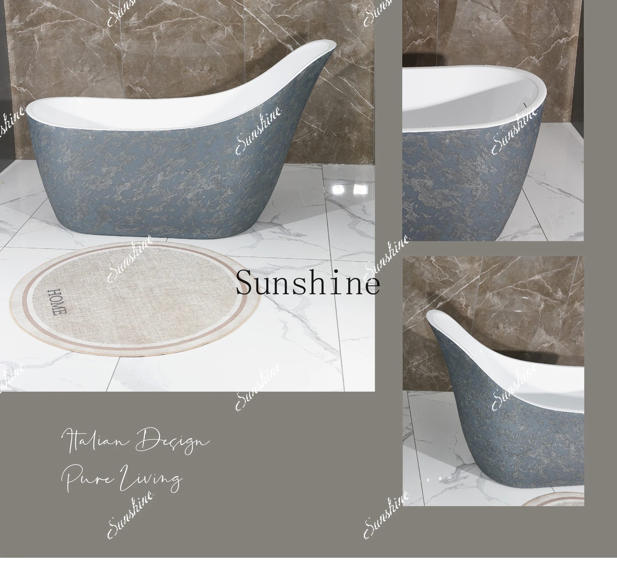 Independent special-shaped bathtub household personalized large-capacity hotel B & B  FT