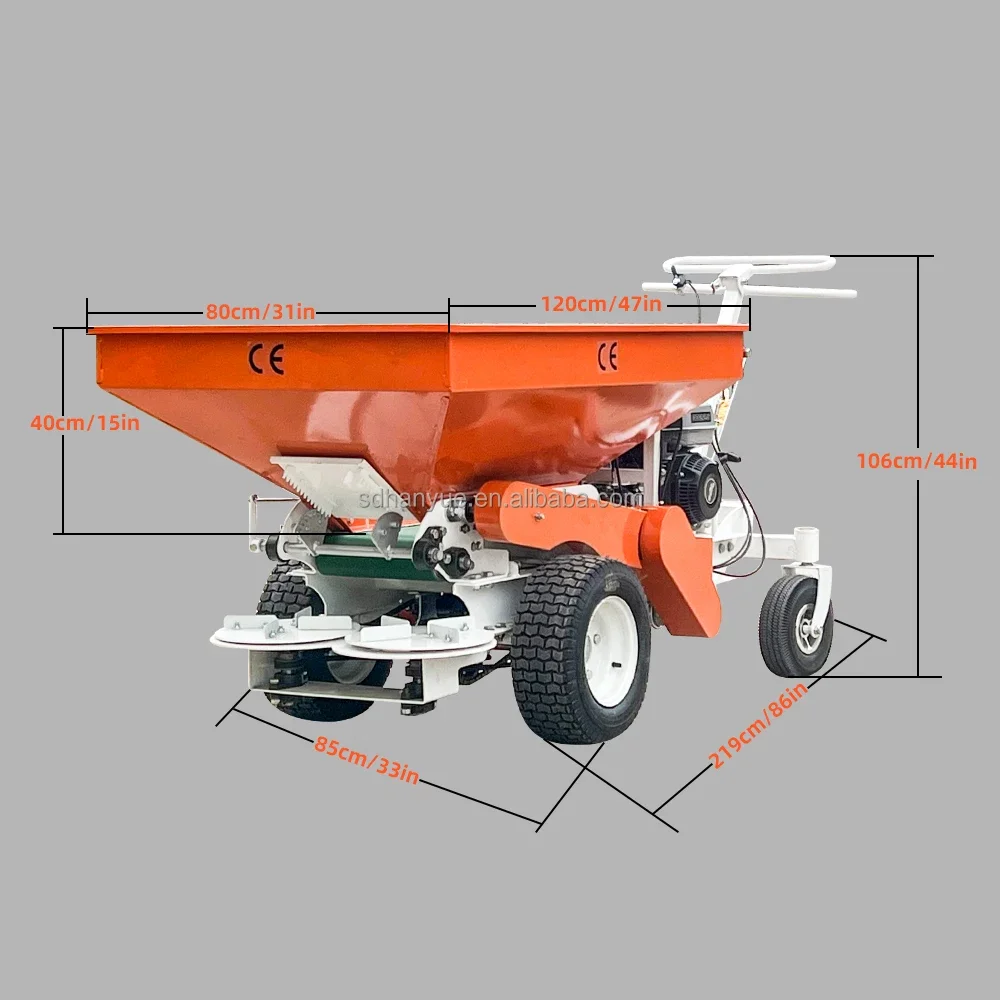 2024 new machine best fertilizer spreader adjustable spread rate fertilizer spreaders on golf course