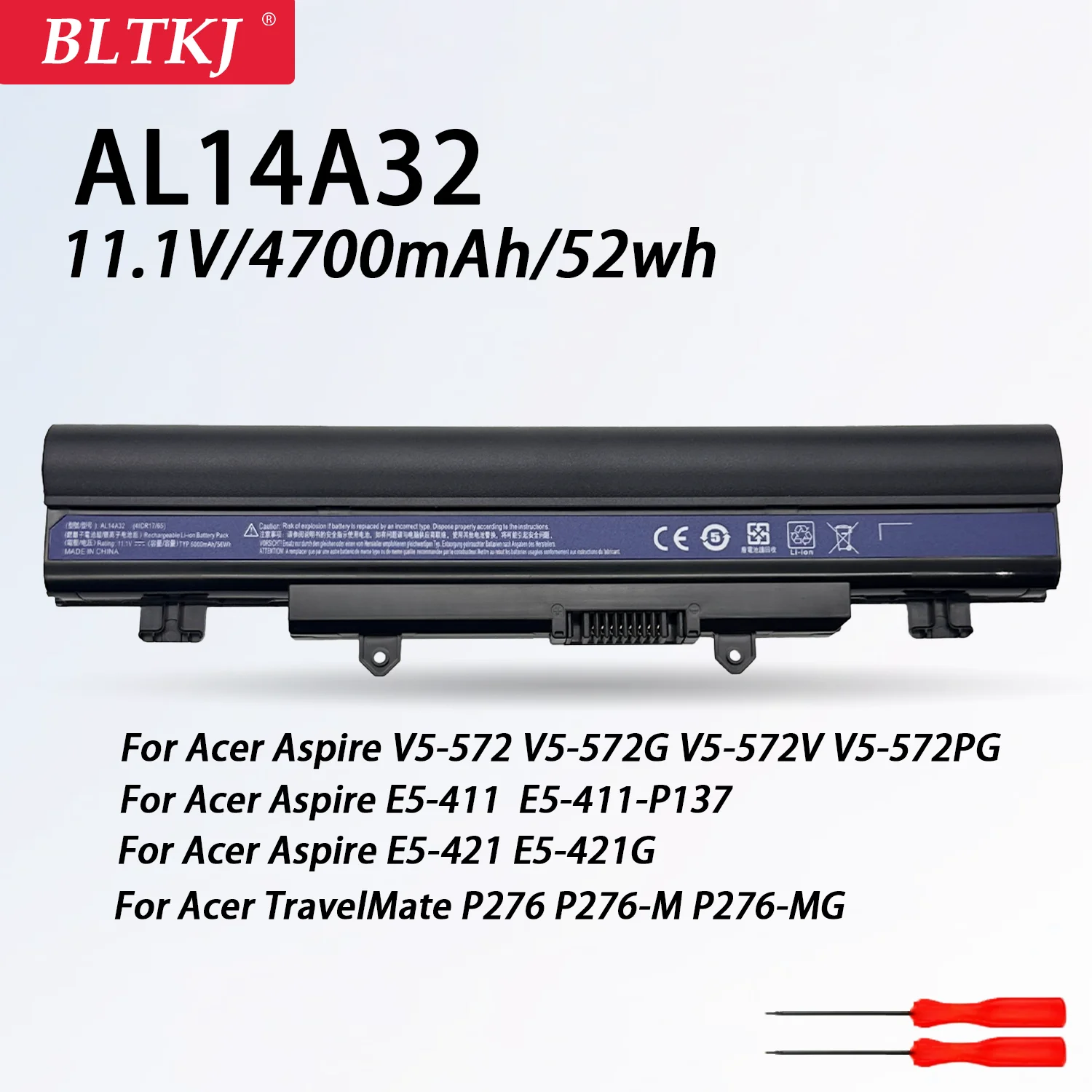

Новый аккумулятор для ноутбука AL14A32 для Acer Aspire E5-421 E5-471 E5-511 E5-571 E5-571P E5-551 E5-521 V3-472 V3-572