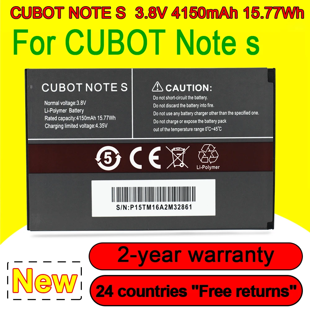 

100% NEW 4150mAh High Quality Battery For CUBOT NOTE S In Stock Fast Delivery Free Shipping With Tracking Number