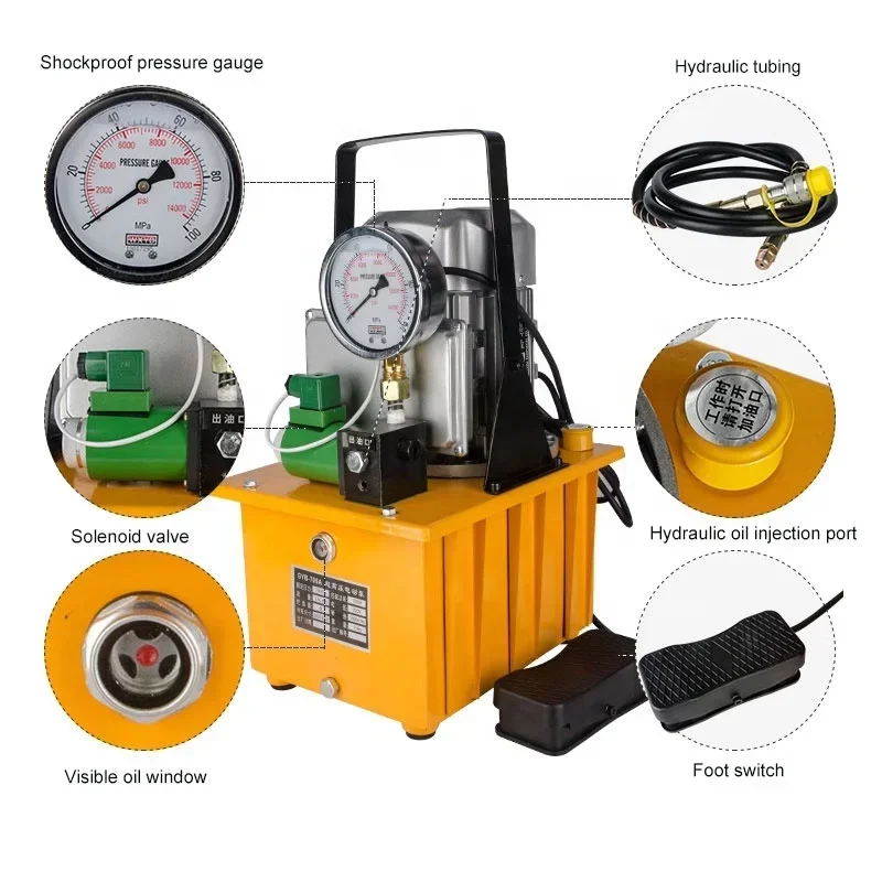 HHB-700A  High Pressure Hydraulic Pump Electric Oil Pump 700 Bar Portable Oil Pump