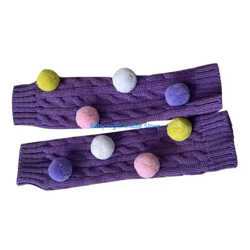 

J2FF Leg Warmers for 5-10T Girls Toddlers Knit Piled Up Socks Stackable Sock Sleeves