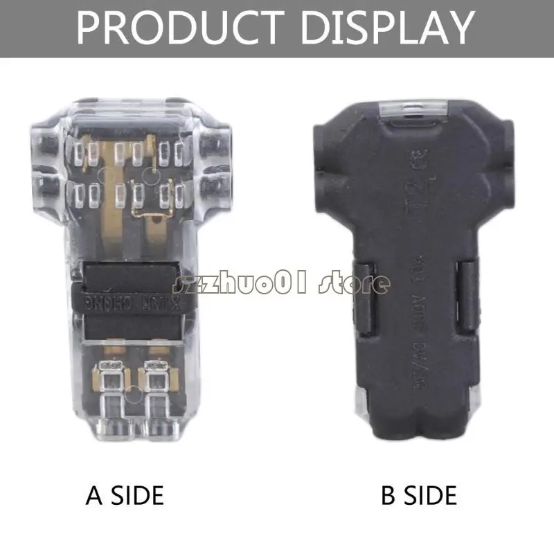 M3GA 12pcs Compact Wire Connectors 2 Pin 3 Way Wiring for Quick Electrical Splicing