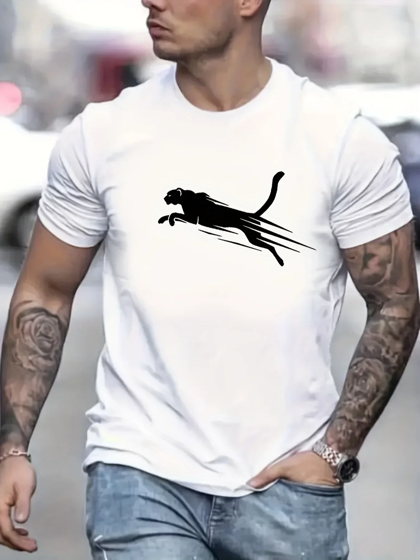 

2025 Summer New T-shirt 100% Cotton Fashion Men's English Letter Printed Pattern Casual Loose Street Fitness High Quality Top