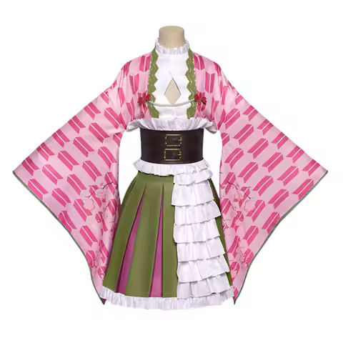 Kanroji Mitsuri Cosplay Costume for Women Girls Men Adult Anime Outfit Halloween Cos D45
