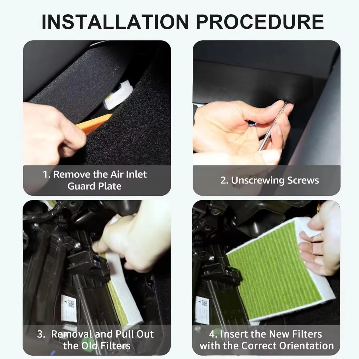 (1107681-00-A) Advanced Activated Carbon HVAC Cabin Air Filter, Can Replace Tesla Model 3 (2017-2026), Model Y (2020-2026)