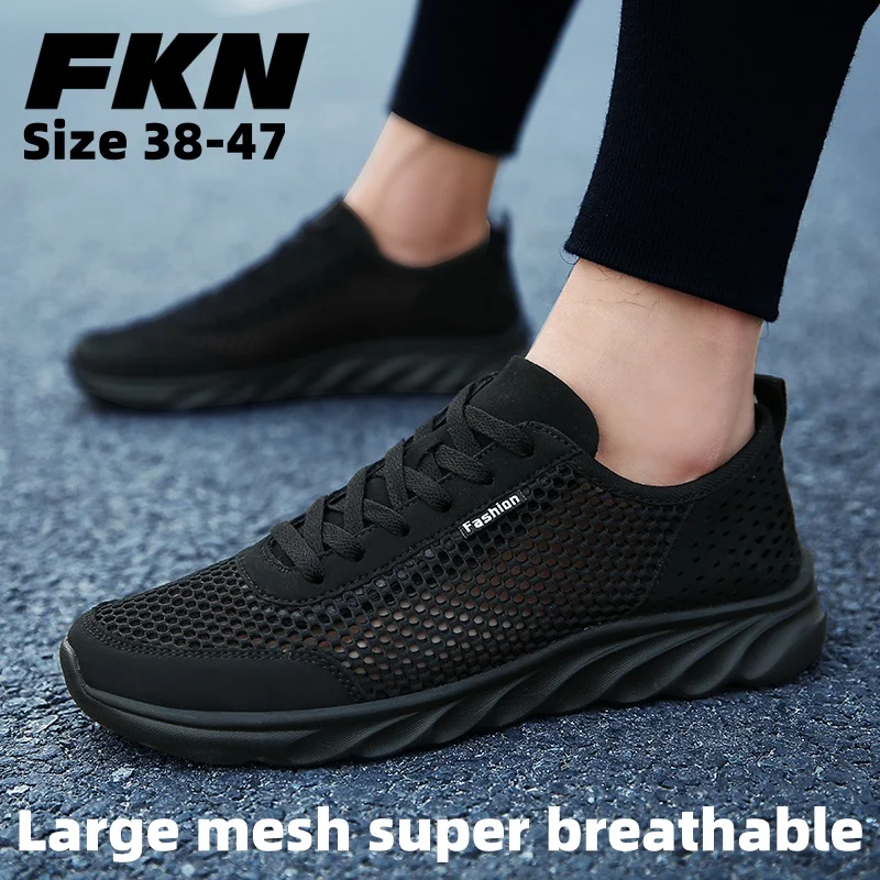

Новые мужские кроссовки, дышащая мужская обувь с сеткой, легкая модная повседневная обувь, летние удобные кроссовки больших размеров 38-47