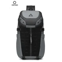 Ozuko-Bolso cruzado para hombre, bandolera impermeable con USB, bandolera de viaje corta antirrobo, bandolera de diseñador a la moda