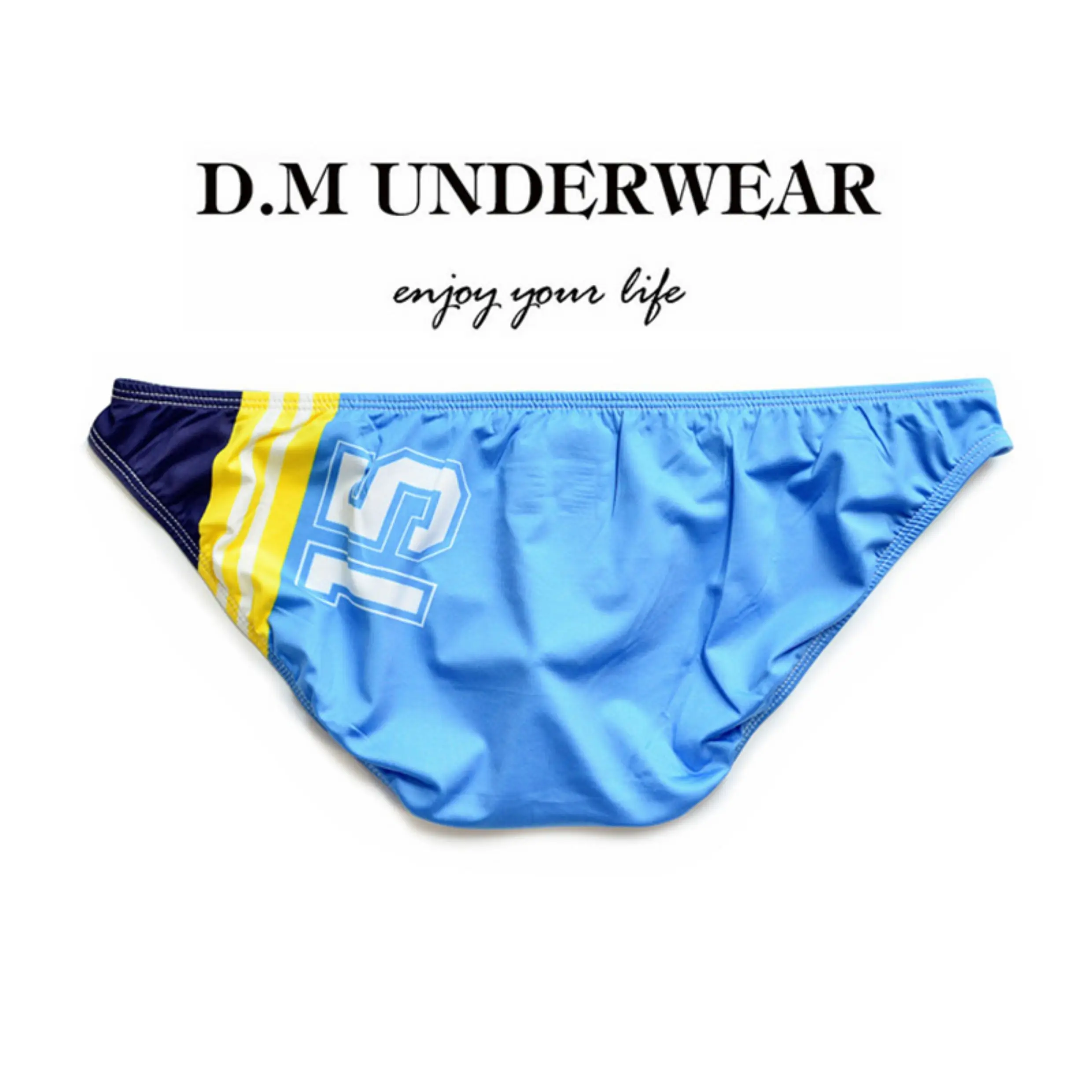 Ropa Interior Masculina Sexy con Estampado de Letras, Cintura Baja, Ultrafina, Transpirable, de Secado Rápido, Tipo Bikini, C...