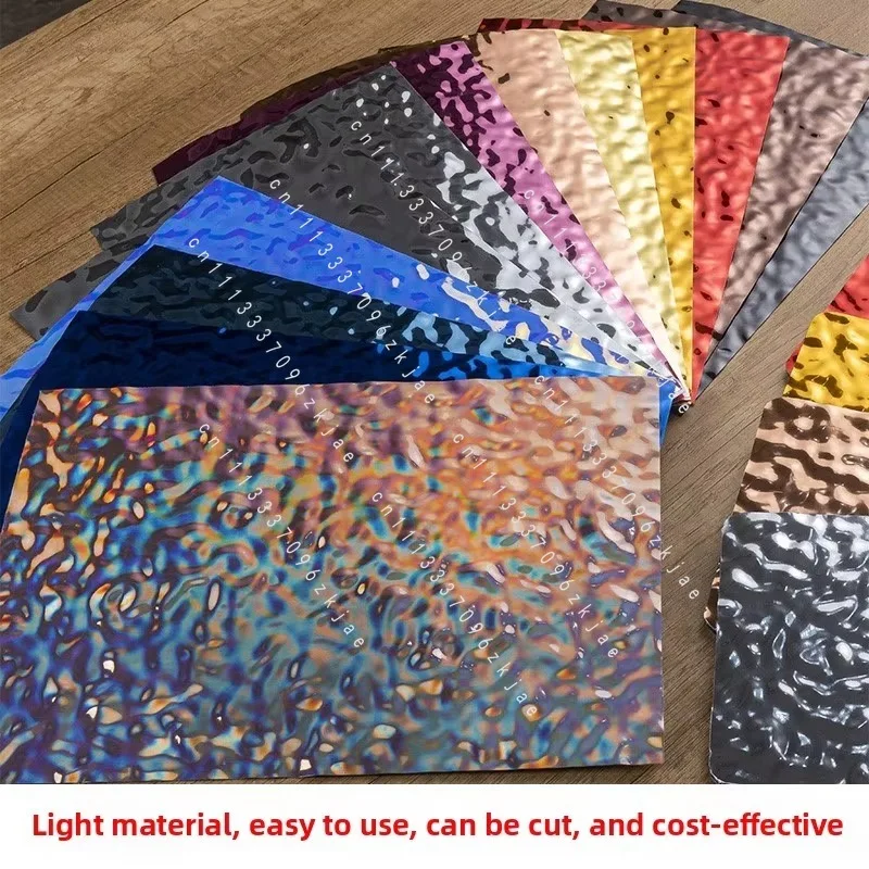 Water Ripple Plate Mirror Metal Decoration Mask Shopping Mall Display Ceiling Wedding Background Mirror Embossing