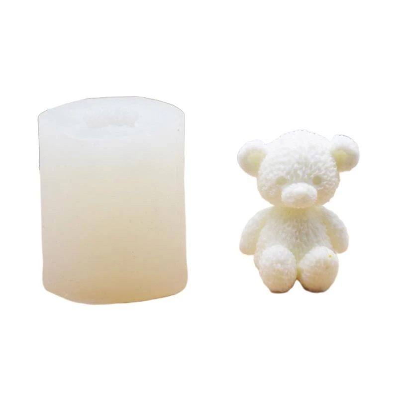 

Silicone Fondant Mold Cartoon Little Bear Handmade Resin Craft Cake Decorating Tool for Kitchen Durable Gift