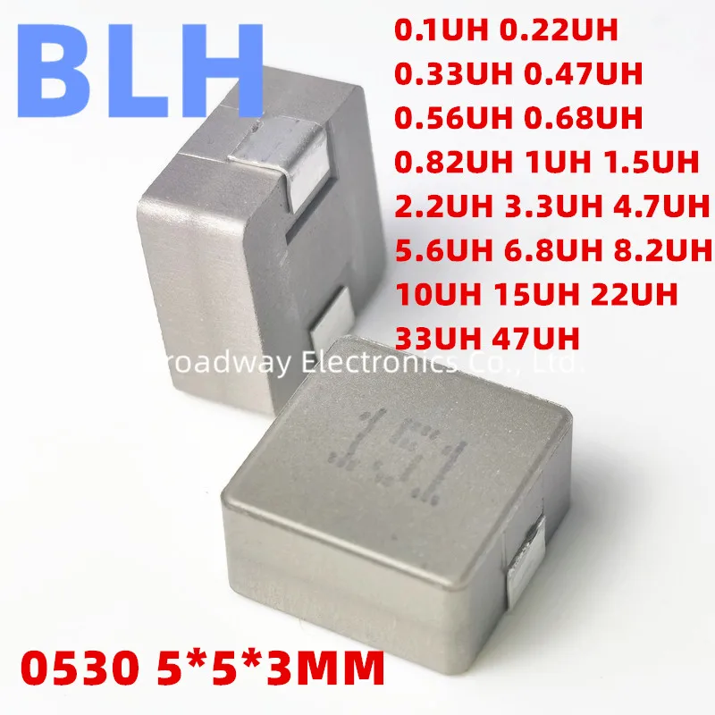 10PCS 0530 5*5*3MM 0.68U 0.68UH R68 0.82U 0.82UH R82 1U 1UH 1R0 1.5U 1.5UH 1R5 2.2U 2.2UH 2R2 SMD Molding Power Inductors