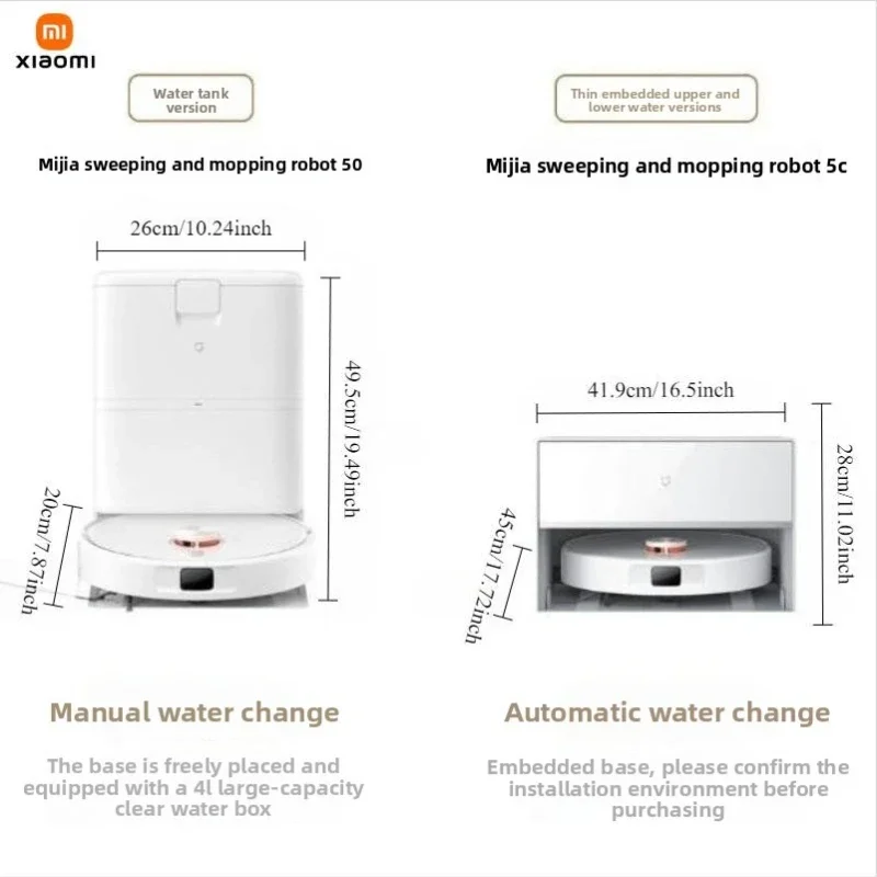 Xiaomi Mijia Sweeping Robot 5C Intelligent Mopping Vacuum Cleaner Strong Suction Anti Entangle