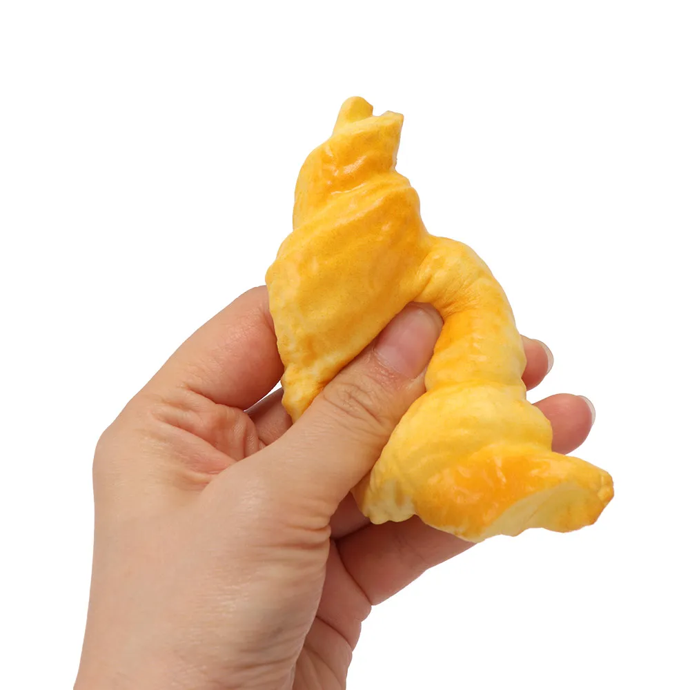 Adults Slow Rising Croissant Squishy Sticky Hand Relax Sensory Fidget Ball Pinch Thick Slow Rebound Office Workers